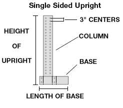 single sided upright