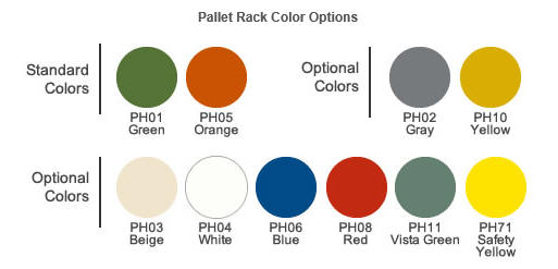 pallet rack color options